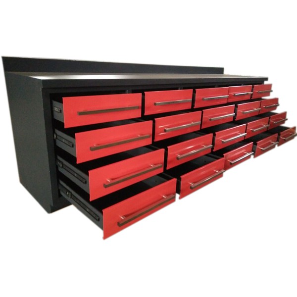 iron handle metal 20 drawer workbench