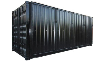 Black foldable shipping storage container